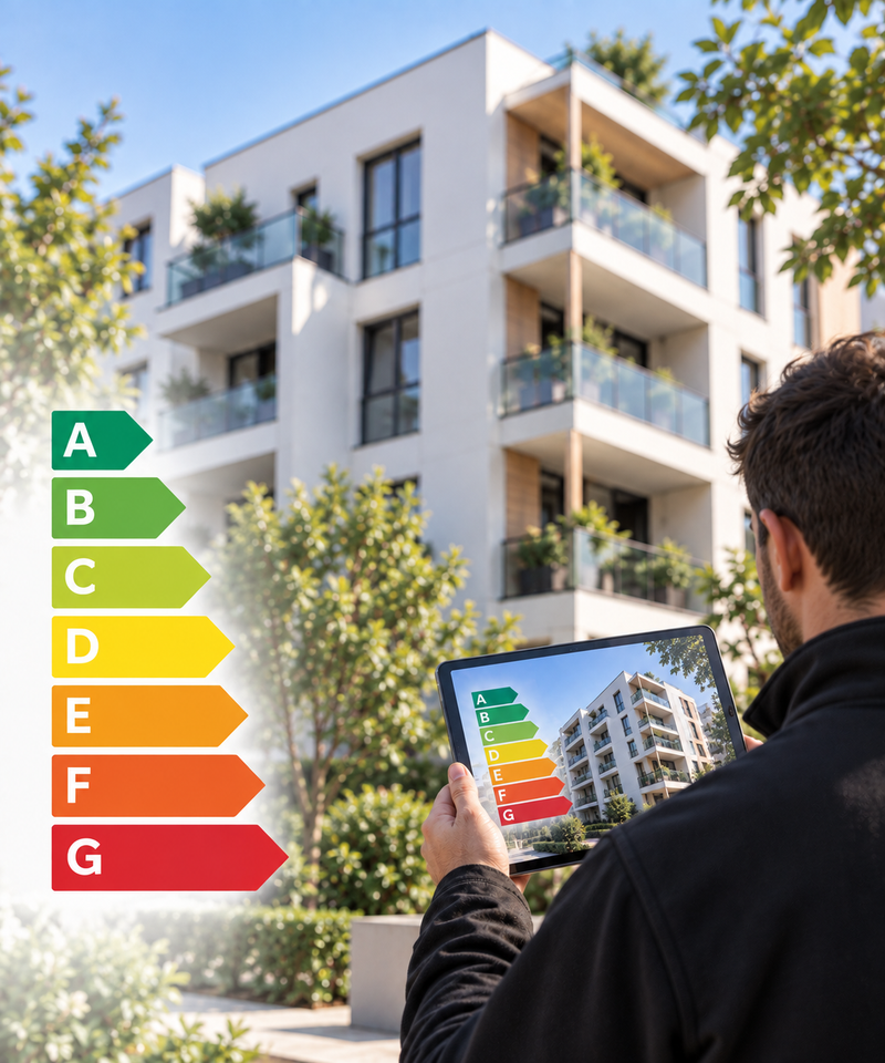 Intérieur d'appartement prêt pour diagnostic